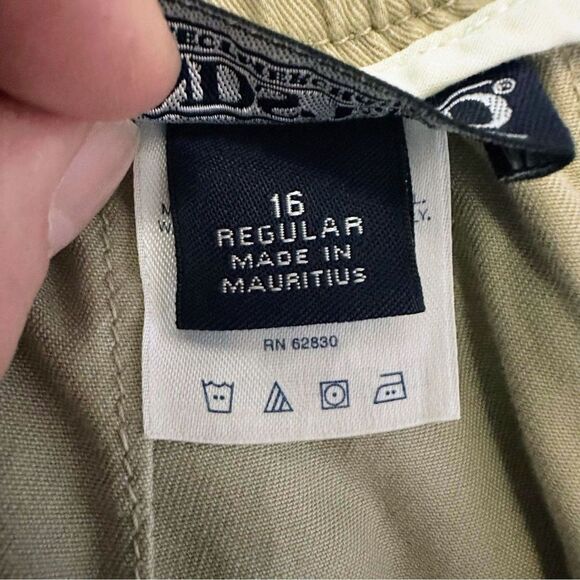 NWT Women's Lands End Pants Khaki Beige Size 16 | 100% Cotton, Creased - Picture 10 of 12